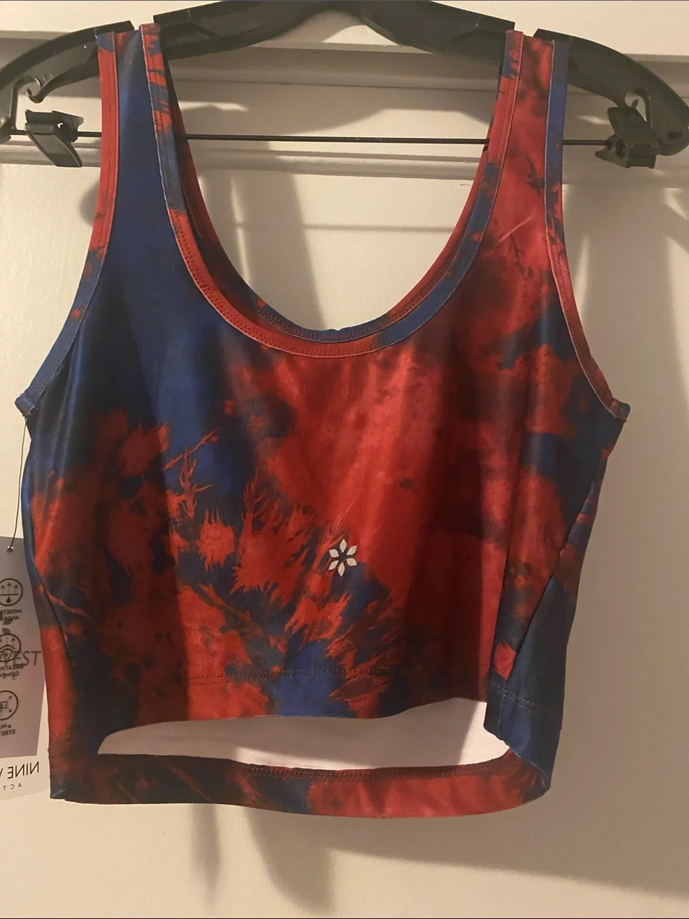 Nine West Active Red & Blue Padded Sports Bra NWT - size Medium